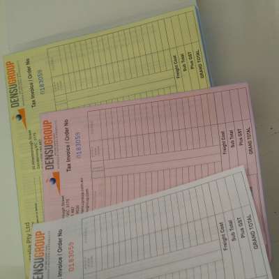 carbonless carbon multi ply sales form