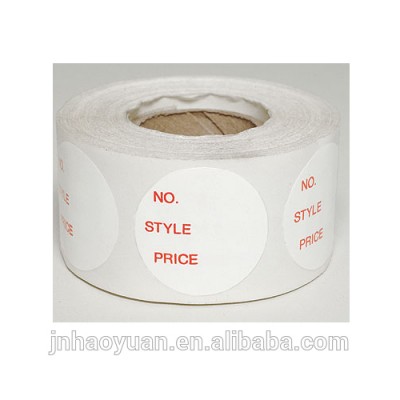 circle/round label OEM customized adhesive thermal label rolls